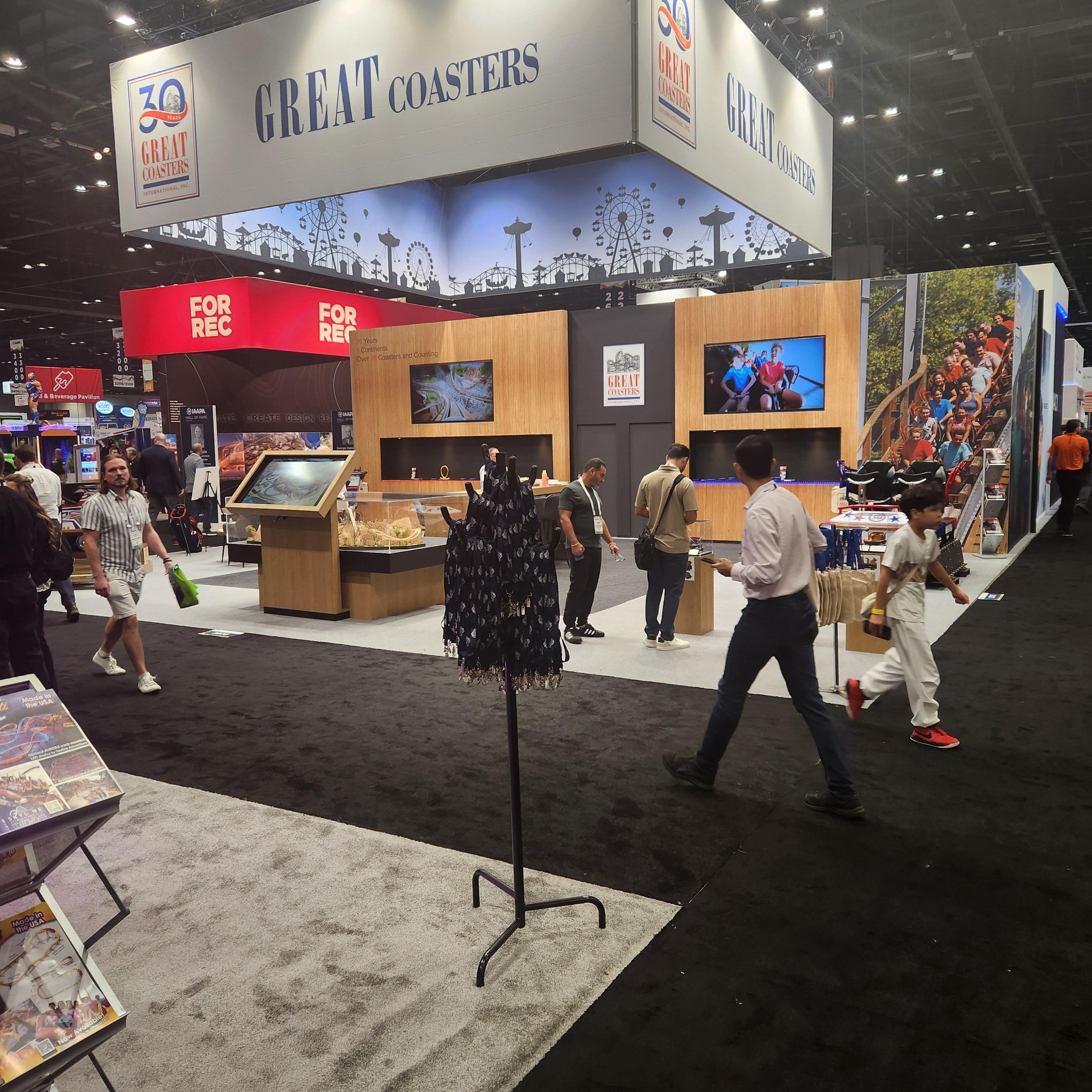 Brand activation booth at a trade show